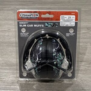 1 pair of Champion 55707 Serenity Slim Ear Muff, Clam 21NRR Factory New Package